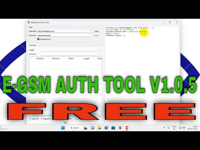 E Gsm Auth Tool V.1.0.5 Free Self Register