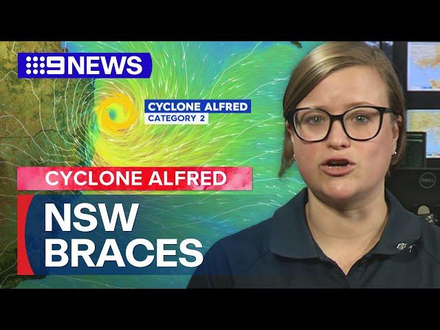 Tropical Cyclone Alfred: NSW braces for cyclone | 9 News Australia