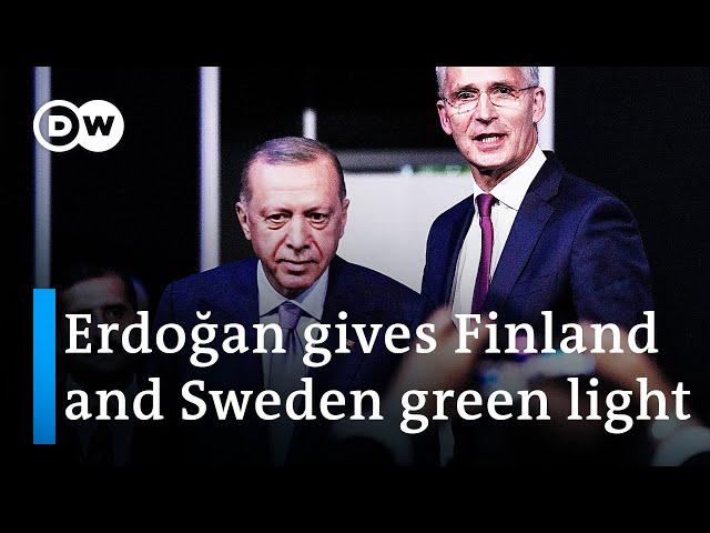 Turkey removes objection to Finland and Sweden joining NATO | DW News