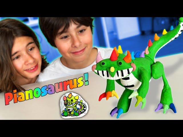 Plasticine & Squishy Figure of the PIANOSAURUS with Dani and Evan