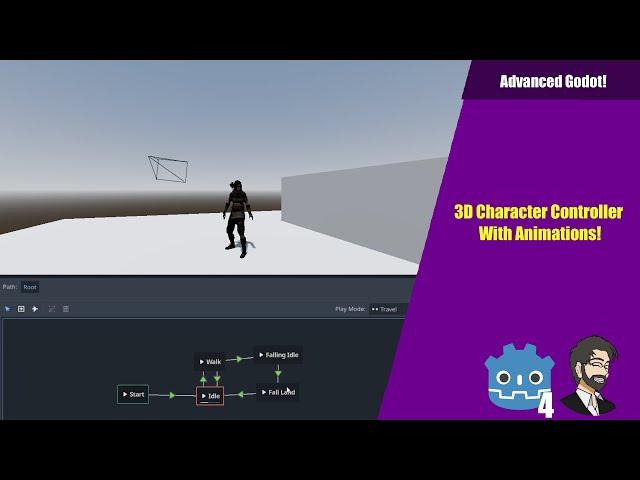 Creating a 3D Character Controller With Animations with Godot 4!