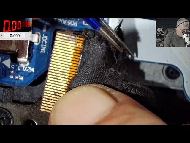 Burned screen connector, easy to be fixed without replacing the screen cable