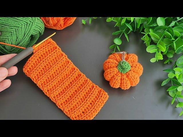 Make MONEY with This SUPER EASY Crochet Pumpkin Keychain!  Sell and give as a gift.