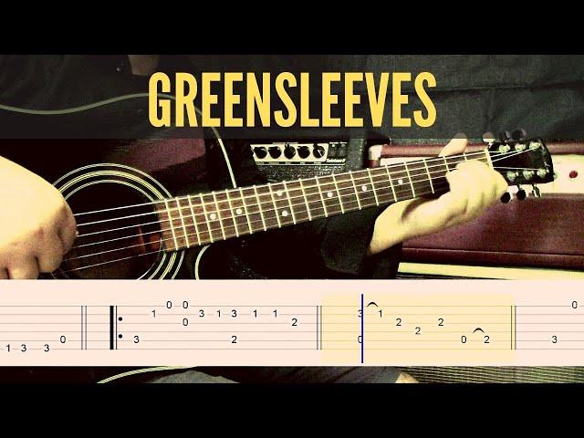 Greensleeves - Acoustic Guitar Solo - Free TAB - Easy Arrangement