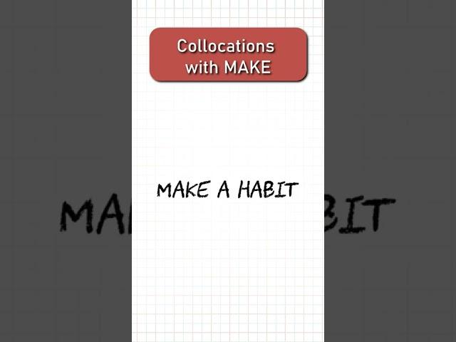 Collocations with MAKE