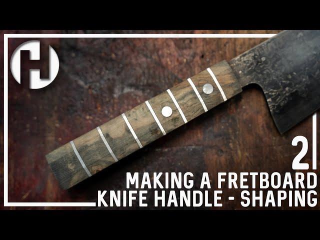 Fretboard Handle for the Guitar String Damascus Knife Part 2