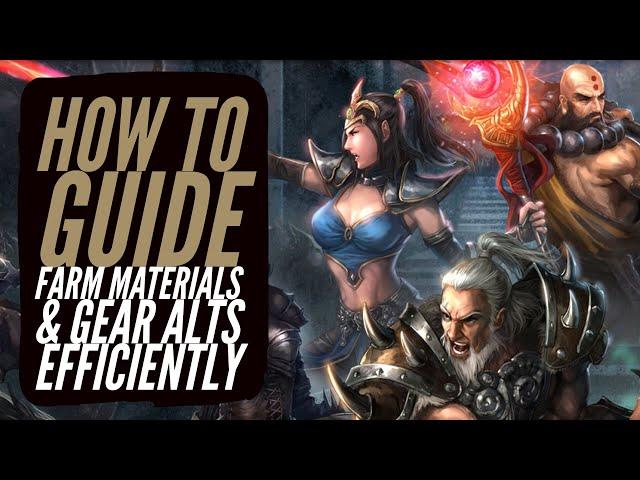 Diablo 3 - How To Farm Materials & Gear Alts Efficiently