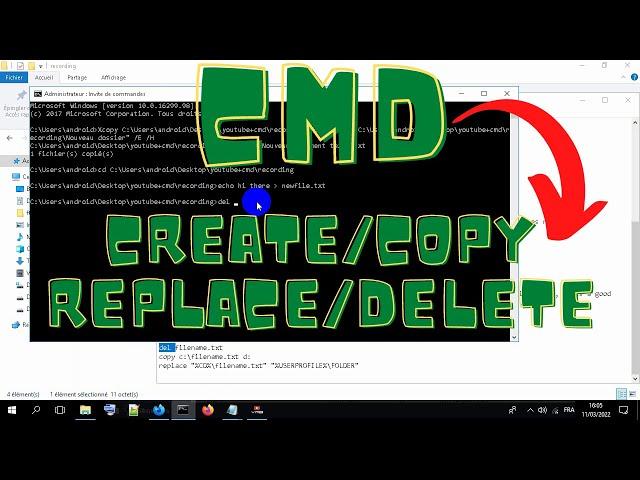 Create, Copy, Replace, Delete Files and Folders with CMD  #terminal #cmd #DZ4Team