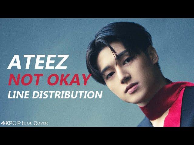 ATEEZ - NOT OKAY | Line Distribution (Color Coded)