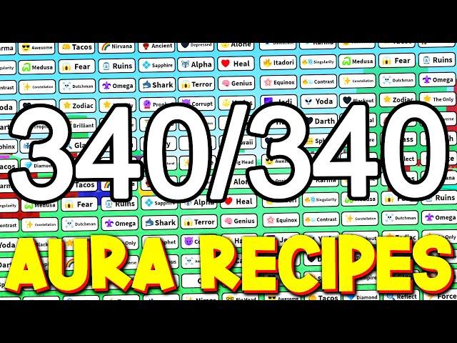 ALL 340 AURA RECIPES in AURA CRAFT! (ALL RECIPES)