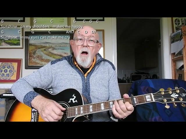 Guitar: Sunshine on my Shoulders (Including lyrics and chords)