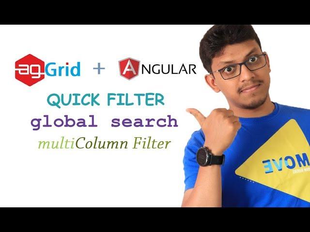 agGrid + angular: quick filter, global search, multi column filter