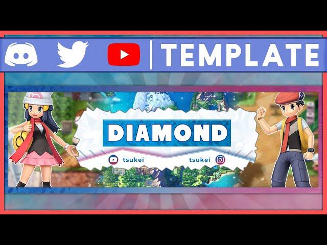 Pokémon Brilliant Diamond & Shining Pearl | Banner Templates 4 Twitter, YouTube, Discord