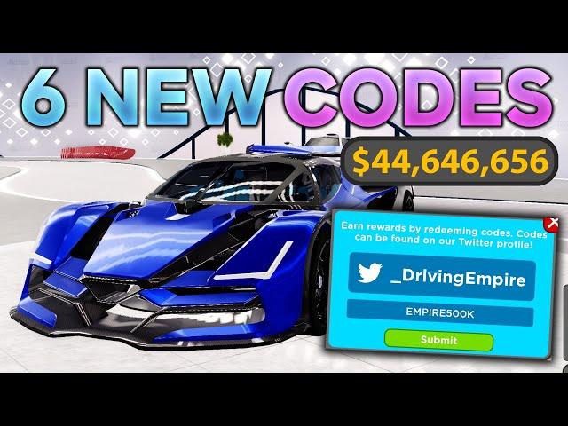 Driving Empire (OCTOBER) CODES *UPDATE!* ALL NEW ROBLOX Driving Empire CODES!