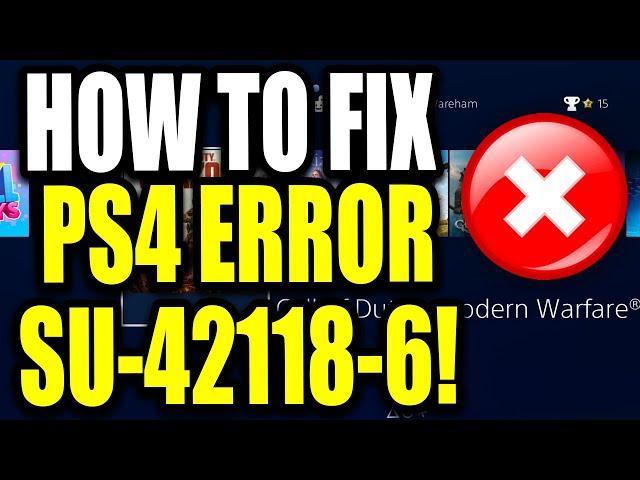 How To Fix PS4 Error SU-42118-6 "Issue updating system software" PS4 Error Code Easy Fix!