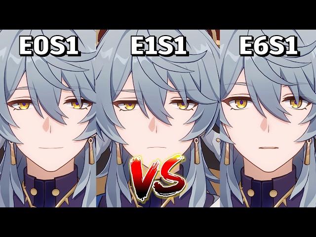 Sunday E0S1 vs E1S1 vs E6S1 Showcase Comparison | Honkai: Star Rail 2.7