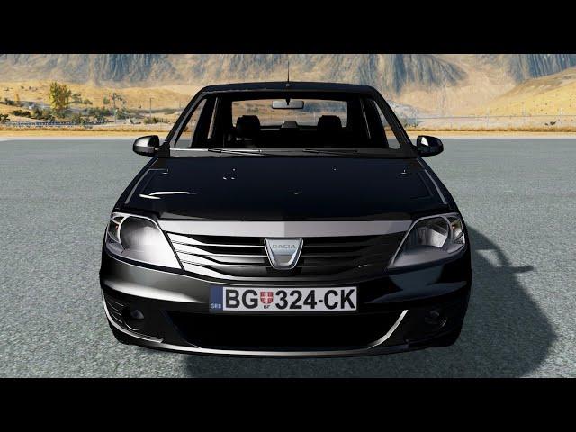 BeamNG.drive - Dacia Logan 2008 - Car Show Test Drive Crash . 4K 60fps.