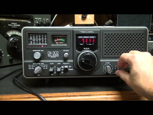 Realistic DX-302 Shortwave receiver Ham Radio Receiver Demo