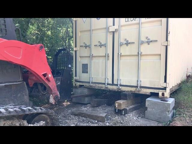 Lift Kit On Connex Box - Raising Shipping Container - Concrete Blocks