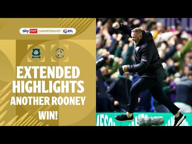 ANOTHER ROONEY WIN! | Plymouth Argyle v Luton Town extended highlights