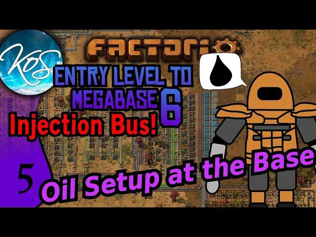 Factorio - Entry Level to Megabase 6: Injection Bus 5 - BUILDING UP OIL - Guide, Tutorial