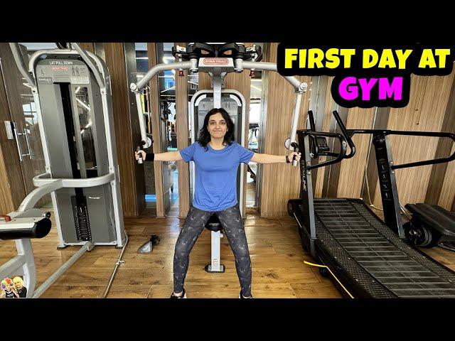 FIRST DAY AT GYM | Aayu and Pihu Show