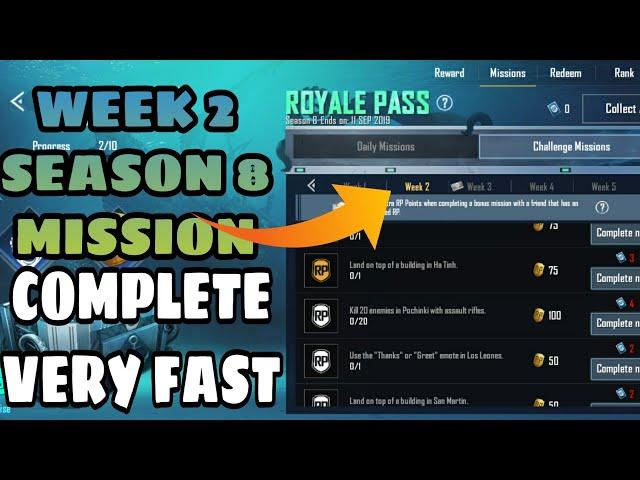 Week 2 Season 8 Mission Complete Very Fast | Hinglish Gamer