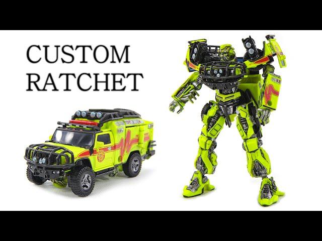 Transformers Movie Studio Series Custom Deluxe Ratchet Ambulance Car Robot Toys