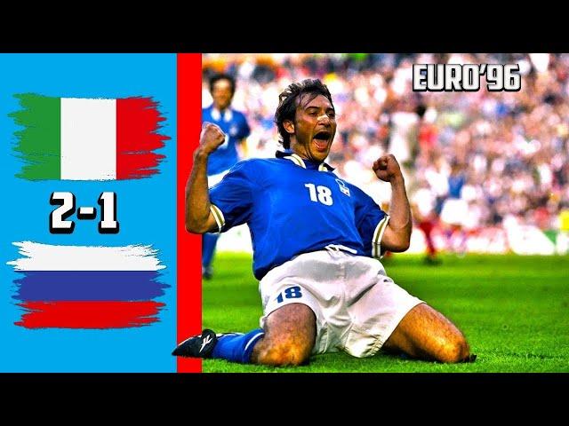 italy vs Russia 2 - 1 Highlights & All Goals Euro 1996