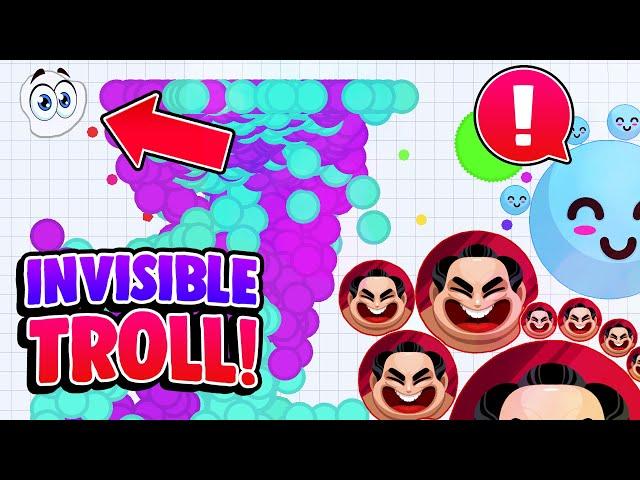 Agar.io Mobile - INVISIBLE TROLL + FAKE BAIT SKIN