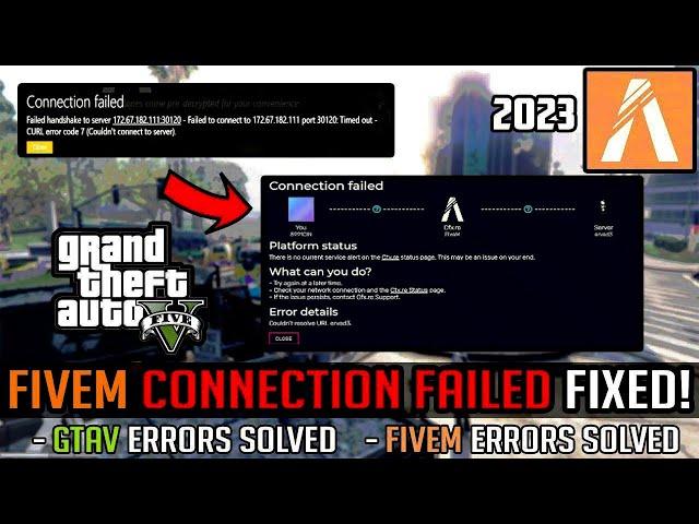 FiveM(GTA V) Connection Error Failed | Time Out | FiveM Crashing Fix (2023)