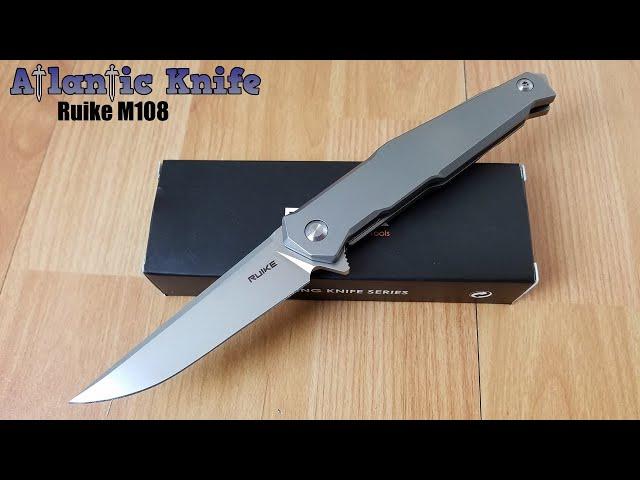 RUIKE M108 TITANIUM GRAY FRAMELOCK FOLDING KNIFE W/ BETA PLUS M108TZ