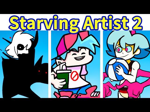 Friday Night Funnkin': VS Starving Artist V2 (Retaken Sanity) FULL WEEK + Secret Song [FNF Mod/HARD]