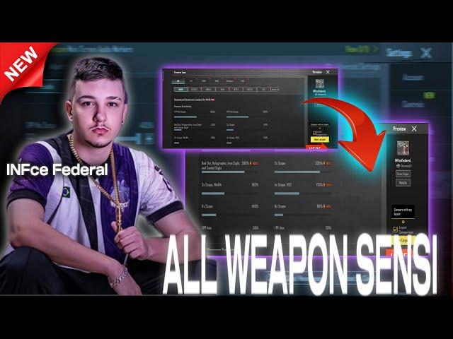 New Best Sensitivity settings For Pubg MobileㅣPro sensitivity and control codes 2.5 INFce FEDERAL