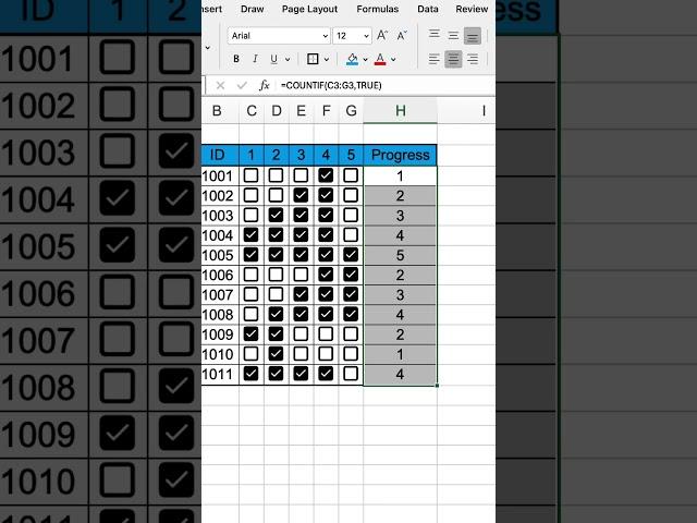 Progress Tracker With Data Bars #excel #office #microsoft #tutorial #spreadsheets