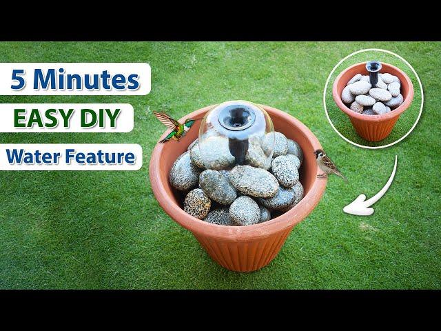 5 Minutes Easy DIY Water Feature Tutorial