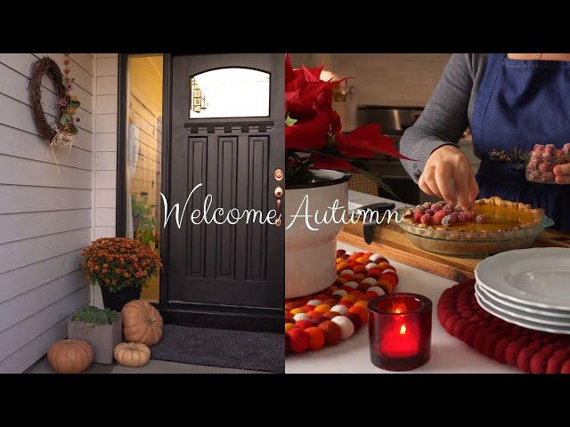 Cozy Autumn Days, Simple Fall Porch Decor, Scrumptious Pumpkin Pie