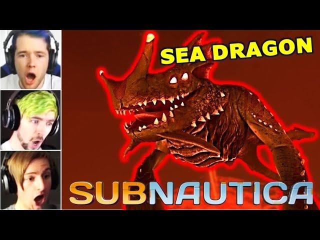 GAMERS REACT To SEA DRAGON LEVIATHAN || Subnautica Reaction