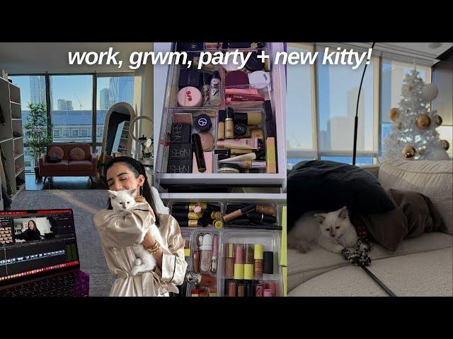 productive & balanced day in my life | work from home, night out & meet our new kitten!