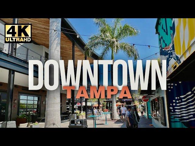 Exploring Downtown Tampa: A Walking Tour of Sparkman Wharf, Port of Tampa and more! [4K]