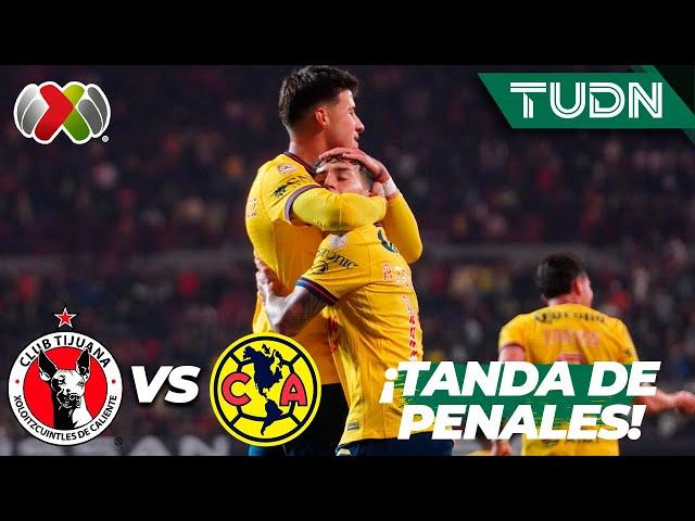 ¡TANDA DE PENALES COMPLETA! | Tijuana 2 (2)-(3) 2 América | Liga Mx -AP2024 - PLAY-IN | TUDN