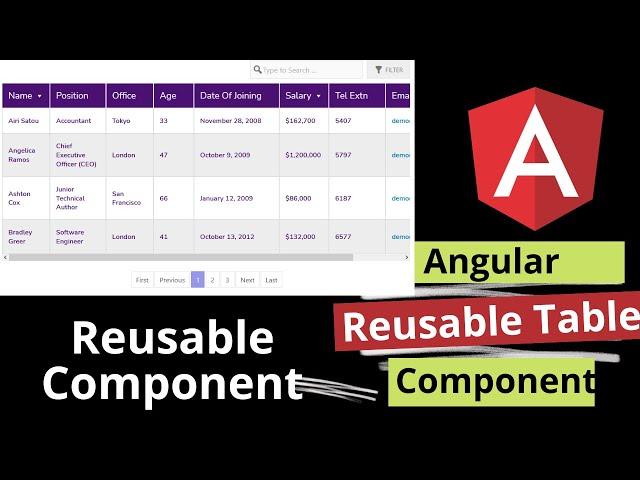 Reusable Table Component in Angular | Reusable Component Angular