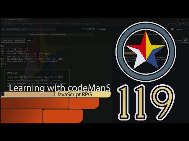 (ARCHIVED) Learn JavaScript by Building a Role Playing Game: Step 119 | freeCodeCamp