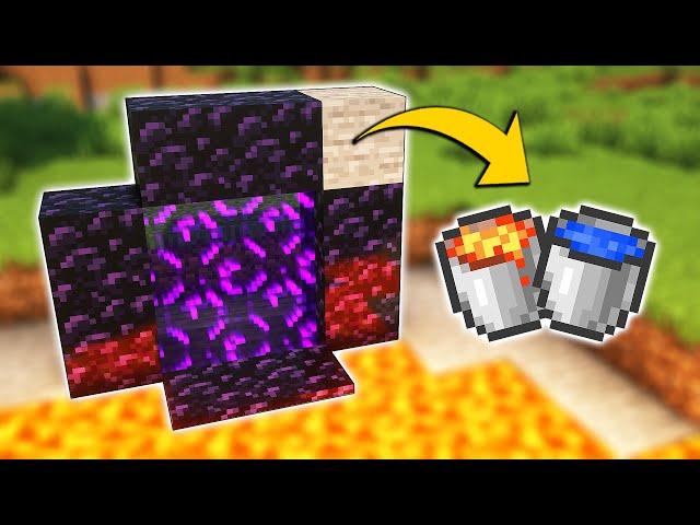 How to Make a NETHER PORTAL With Lava and Water in Minecraft 1.21 (Tutorial)