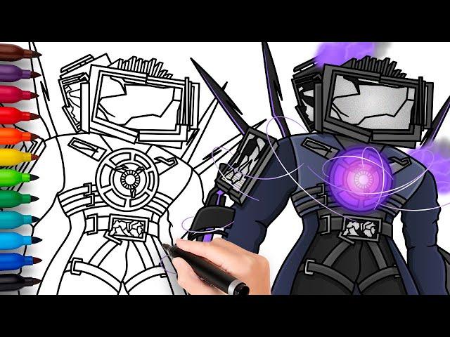 HOW TO DRAW NEW INJURED TITAN TV MAN (Upgraded) | Skibidi Toilet - Easy Step by Step Drawing