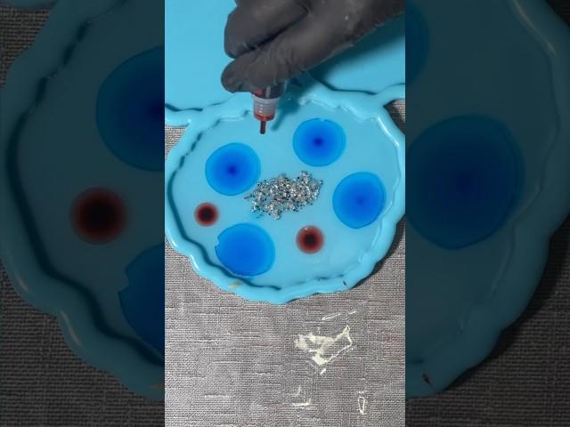 DIY Alcohol ink technique resin art tray tutorial #diy #resin #art #shorts #viral