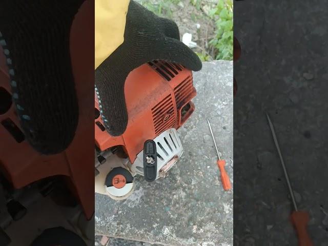 Stihl fs 130, поставили новые кольца, клеймо DY. Новые сальники. Компрессия 8.