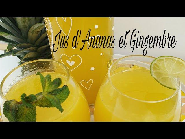 #22 Jus d'Ananas et Gingembre maison, Homemade Pineapple and Ginger Juice  1/2