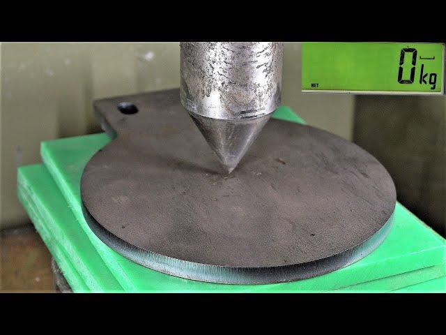 AR500 ARMOR STEEL Vs. 150 Ton Hydraulic Press | Will it go through?