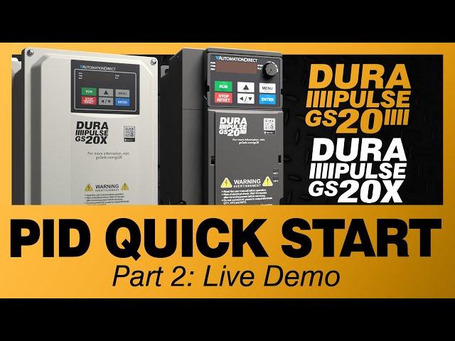 GS20(X) VFD: PID Quick Start Part 2 at AutomationDirect